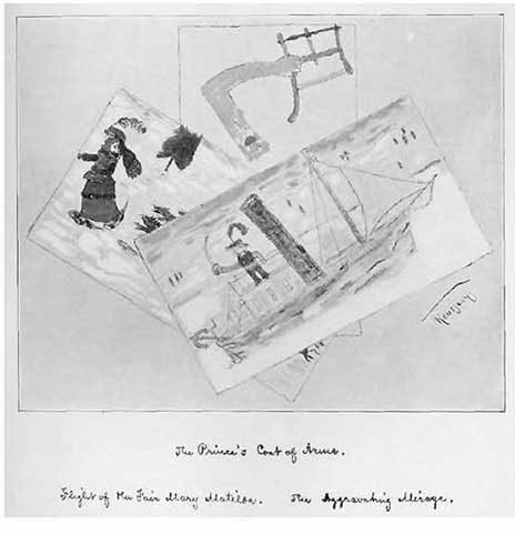 "THE PRINCE'S COAT-OF-ARMS&mdash;FLIGHT
OF THE FAIR MARY MATILDA&mdash;THE AGGRAVATING MIRAGE."