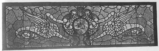 GLASS WINDOW BY DORA WHEELER KEITH IN
HOUSE AT LAKEWOOD (Belonging to Clarence Roof, Esq.)