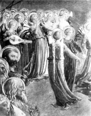 FRA ANGELICO. UFFUZI GALLERY, FLORENCE.

GROUP OF ANGELS. FROM CORONATION OF THE VIRGIN.