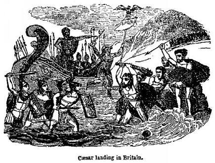 C&aelig;sar landing in Britain.