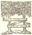Decorative graphic: Arbor Scienti&aelig;, Arbor Vit&aelig;
