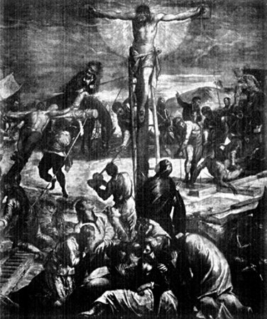 THE CRUCIFIXION (CENTRAL DETAIL) FROM THE PAINTING BY
TINTORETTO
In the Scuola di S. Rocco