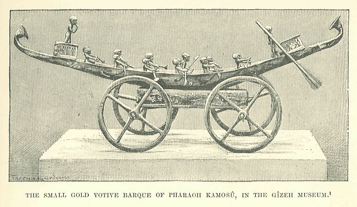 113.jpg the Small Gold Votive Barque of Pharaoh Kamos�, In the G�zeh Museum. 