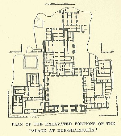 404.jpg Plan of the Excavated Portions Of The Palace At Dur-sharruk�n 