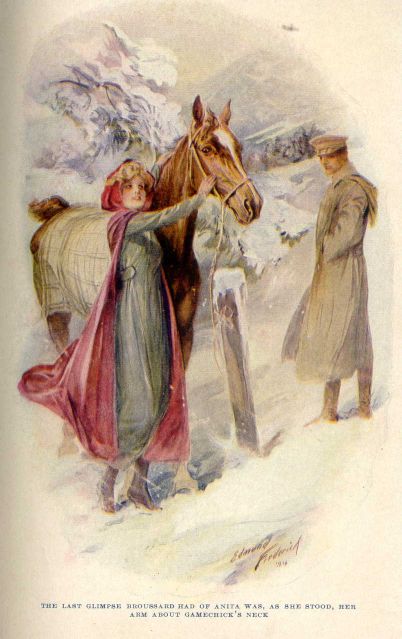 The last glimpse Broussard had of Anita was, as she
stood, her arm about Gamechick's neck.