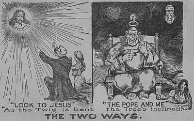 THE TWO WAYS.&mdash;"As the Twig is Bent, the Tree's Incline."