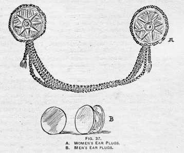 FIG. 37. A. WOMEN'S EAR PLUGS. B.
MEN'S EAR PLUGS.