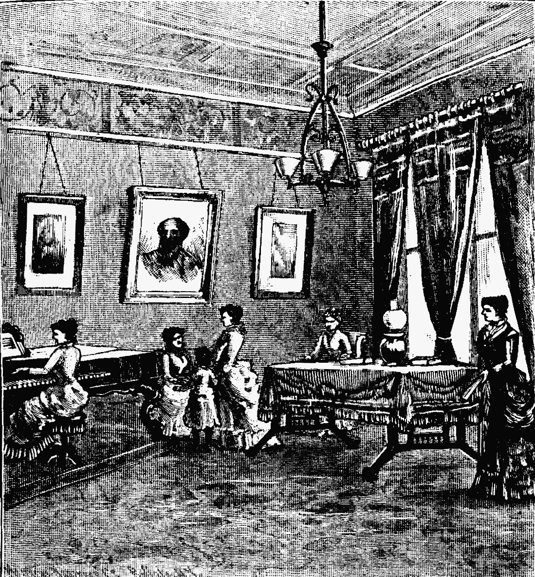 Illustration:
Ladies' Parlor.&mdash;Invalids' Hotel and Surgical Institute.