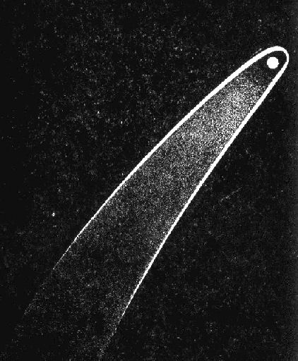 Fig. 2.&mdash;The Great Comet of 1811, one of the many
varied forms of these bodies.