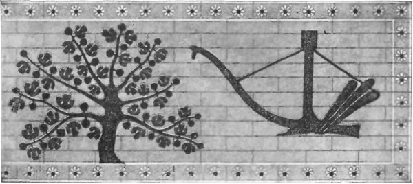 FIG. 6.&mdash;ENAMELLED BRICK. KHORSABAD.


(FROM PERROT AND CHIPIEZ.)