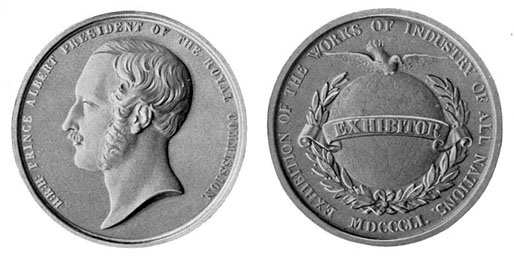 Bronze medal won by Mr. Hussey with his Reaper in England
in 1851