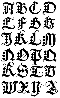 185. GERMAN GOTHIC CAPITALS. ALBRECHT D�RER, 16th CENTURY