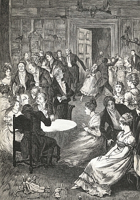 "The company, which was assembled in a large old-fashioned hall."&mdash;