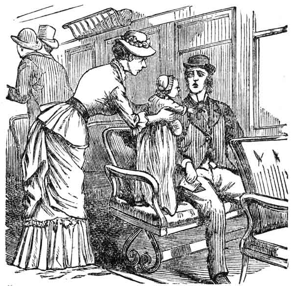 "WOULD YOU HOLD MY BABY WHILE I RUN IN AN' GET A CUP O'
TEA?"