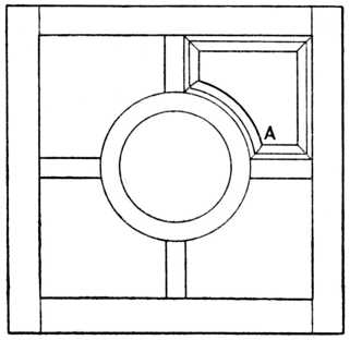 Fig. 331.&mdash;Door with Curved Mitres.