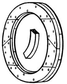 Fig. 335.&mdash;Circular Frame
    in Two Thicknesses.