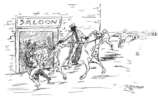 A Close Place in Old Mexico&mdash;Knocking a Man Over With
Every Bullet from My Colt's I Cut for the Open Country