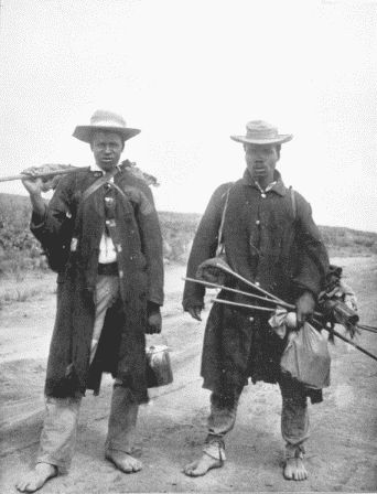 SOUTH AFRICAN NATIVES&mdash;BOUND FOR THE GOLD-FIELDS.