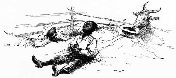 JERICHO BOB AND JULIUS C&AElig;SAR FISH PLANNING THEIR
THANKSGIVING DINNER.