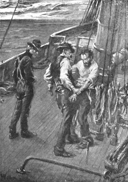 He
let go of the knife, and the point stuck into the deck.