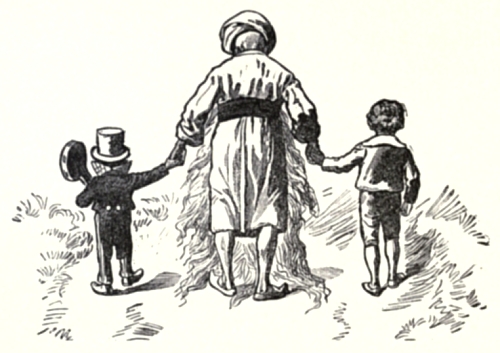 "HE GAVE ONE HAND TO DAVY AND THE OTHER TO THE
GOBLIN."