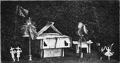 Fig. 156&mdash;The little tropical house in Uncle Sam's newly acquired possessions. Made of old visiting cards.