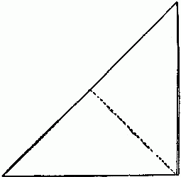 Fig. 227&mdash;The folded square makes the triangle.