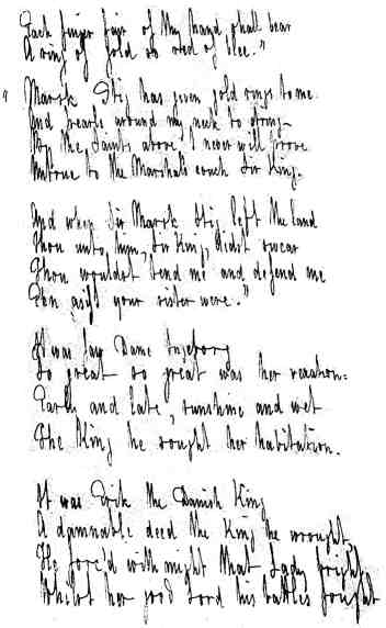 Manuscript of Marsk Stig&mdash;1854