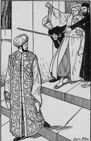 Viides k�ski palvelijoidensa heitt�� h�net ulos ovesta.