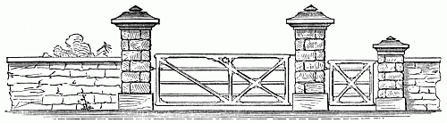 Fig. 92.&mdash;Elevation of Entrance Gate.