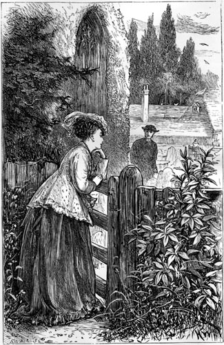 Mr. Fenwick came round from Farmer Trumbull's
      side of the church, and got over the stile
      into the churchyard.