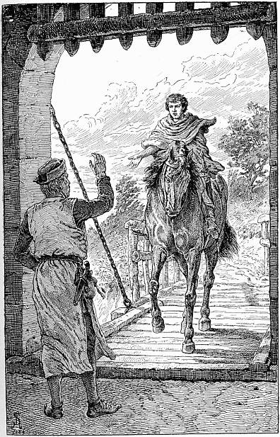 "SO, HOLLO, MY LORD DUKE," SAID HUBERT, "WHAT TAKETH THEE ABROAD
IN THIS GUISE SO EARLY?"