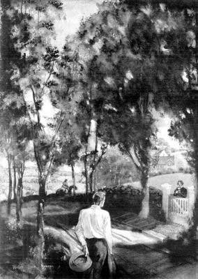 "THIS DREARY, GAUNT BLACK FIGURE, WAITING ALWAYS FOR HIM
AT THE TOP OF THE HILL"