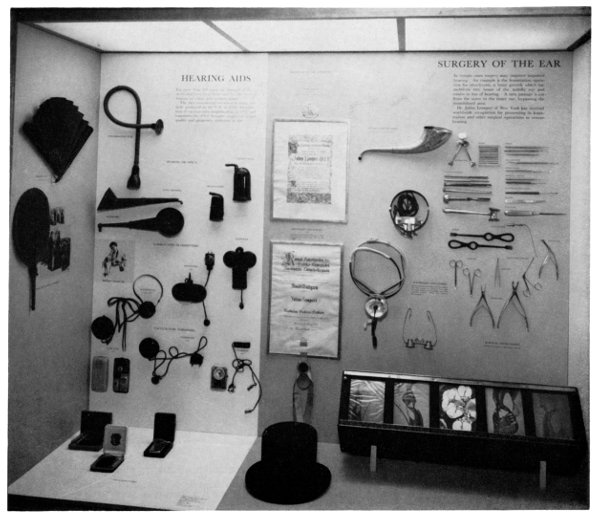 Figure 22.&mdash;Hearing-aid exhibit designed in 1962.