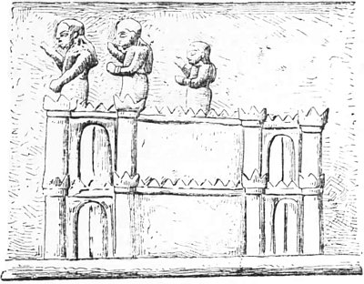 Fig. 158.&mdash;Fortress with its defenders; from the Balawat
gates.