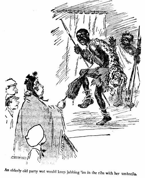 An Elderly Old Party Wot Would Keep Jabbing &lsquo;im in The Ribs With Her Umbrella. 