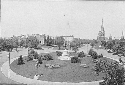 THOMAS CIRCLE&mdash;View looking North from junction Vermont Avenue and Fourteenth Street, N. W.