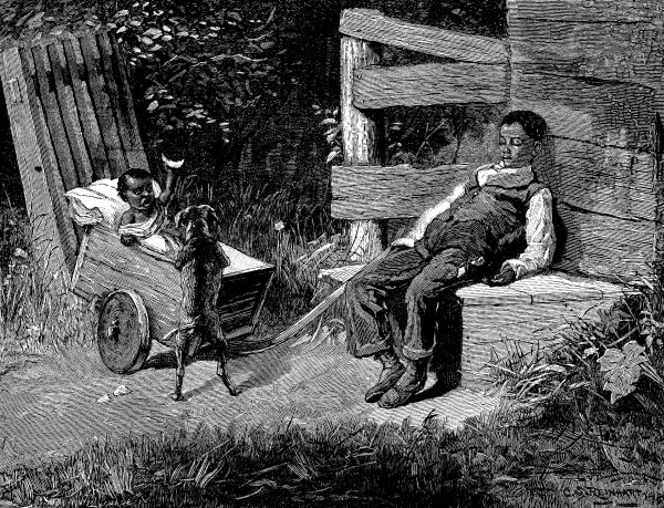 "ASLEEP AT HIS POST."&mdash;Drawn by C.&nbsp;S. Reinhart.