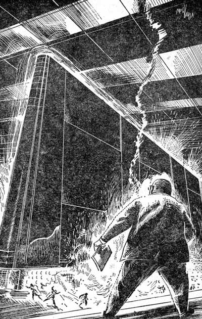 Beardsley was the only one not to panic when the
infallible machine broke down.