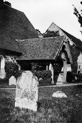 The moss-grown Saxon porch.&mdash;Page 97.