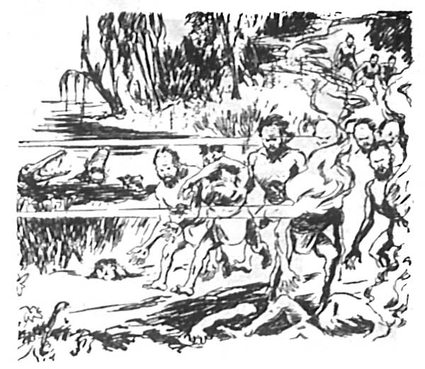 It was like struggling with some vampire creatures in
a hideous dream.