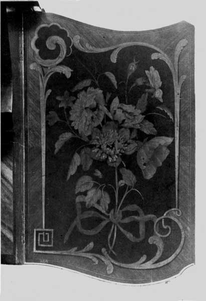 Plate 47.&mdash;Top of writing table in
the Saloon, Roehampton House. Period of Louis XV.