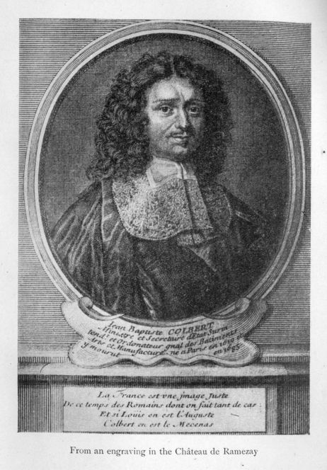 JEAN BAPTISTE COLBERT.  From an engraving in the Ch�teau de Ramezay.