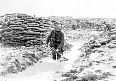 THE STATE OF THE TRENCHES IN WHICH WE LIVED AND SLEPT (?) FOR
WEEKS ON END DURING THE FIRST AND SECOND WINTER OF WAR