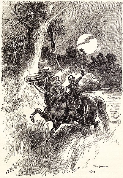 Up the bank she scrambled, her long hair dripping.&mdash;Page 55