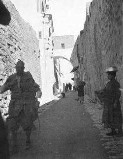 WE WALKED THROUGH THE NARROW VIA DOLOROSA.
