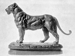 From the collection of the late Cyrus J. Lawrence, Esq.

A Lioness

From a bronze by Barye