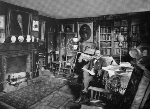 Plate LV.&mdash;Library, Franklin Pierce House.