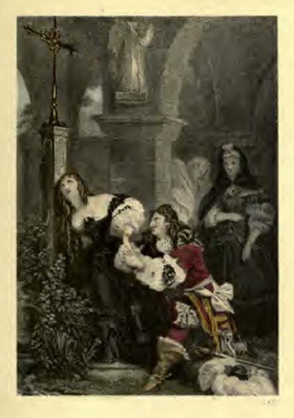 Louis at Mdlle de la Valli&egrave;re's feet.