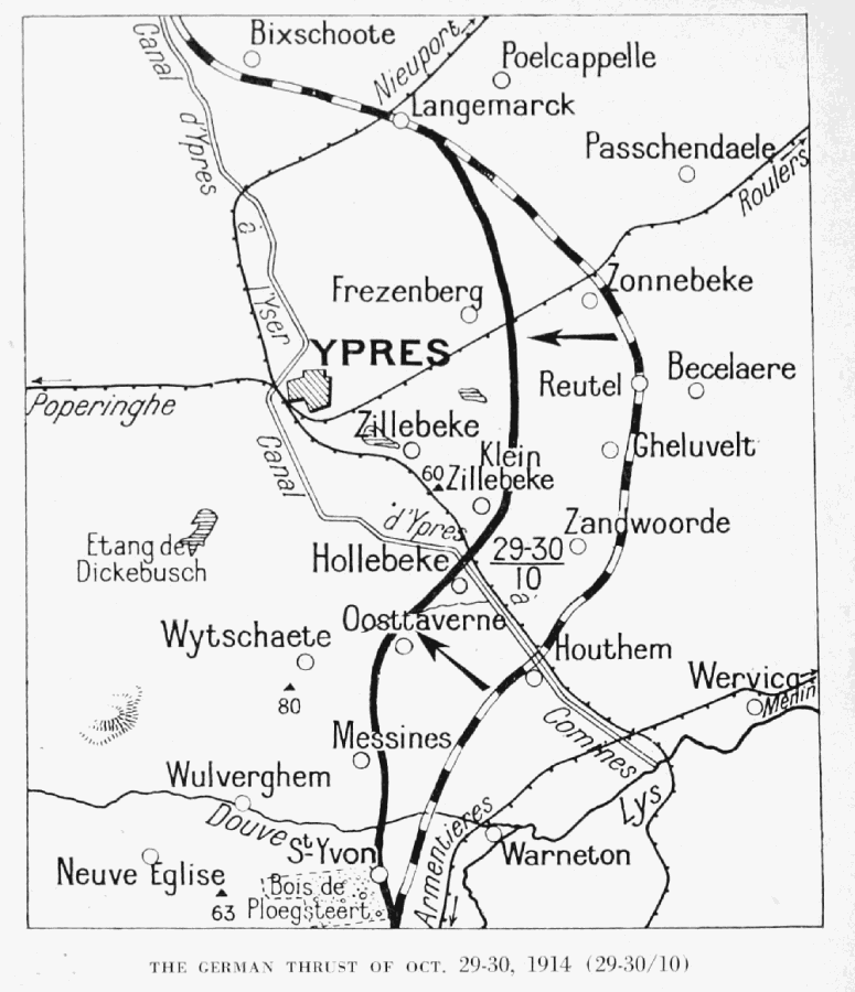 THE GERMAN THRUST OF OCT. 29&mdash;30, 1914 (29&mdash;30/10)
